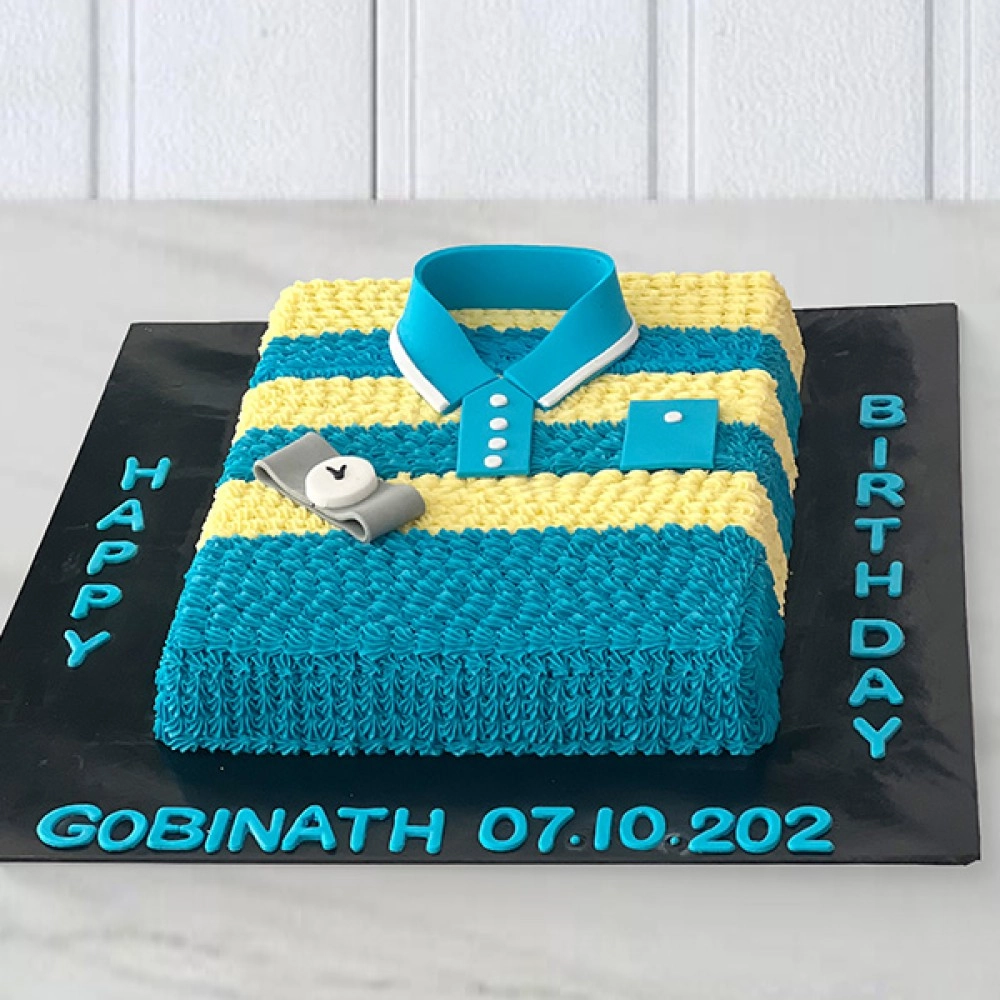 Blue And Yellow T Shirt Cake Blue And Yellow T Shirt Cake