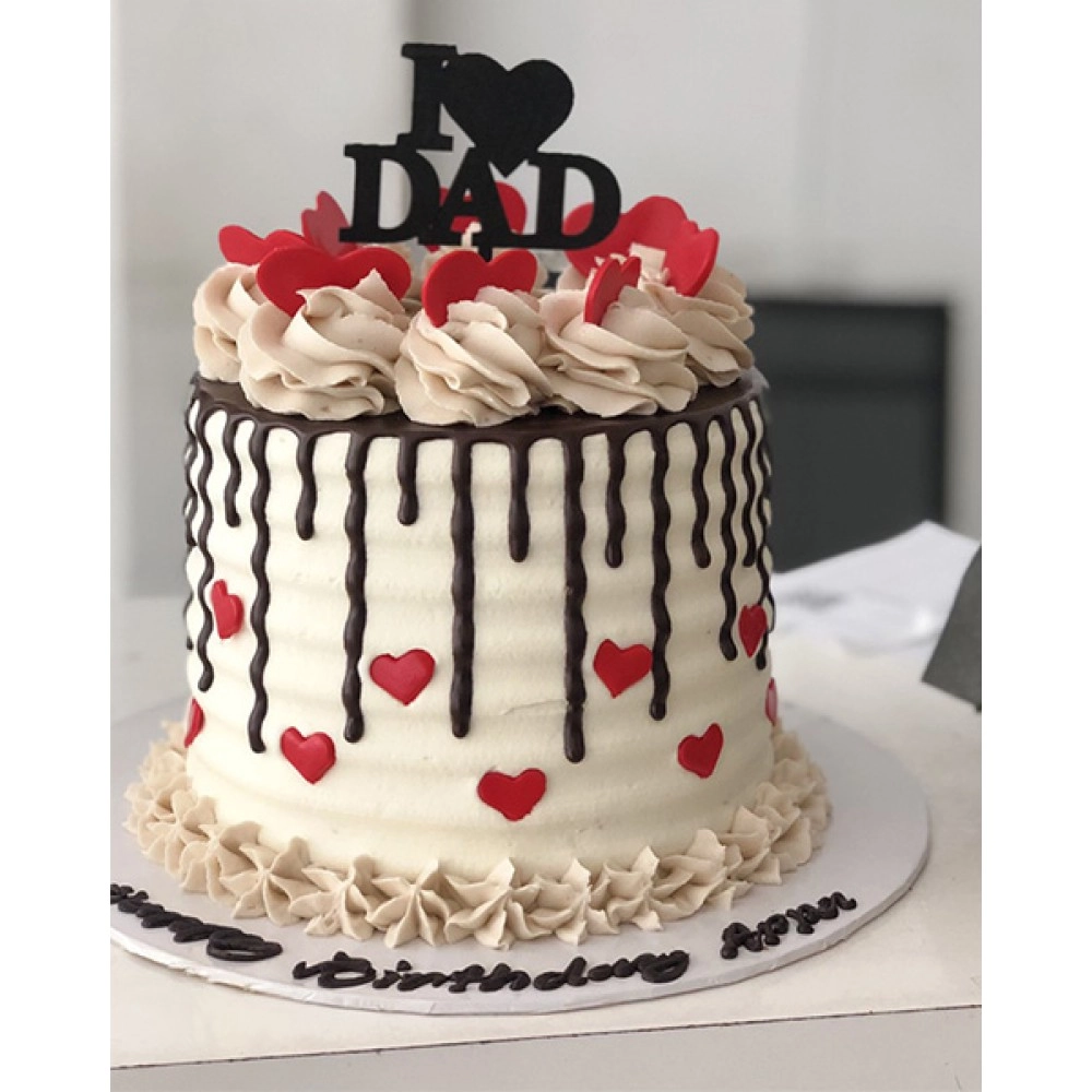 Chocolate Drip Cake With Red Heart Chocolate Drip Cake With Red Heart