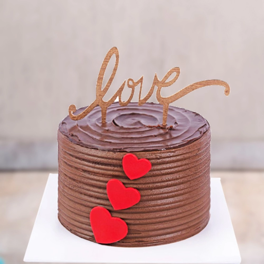 Chocolate Love Cake With Topper Chocolate Love Cake With Topper
