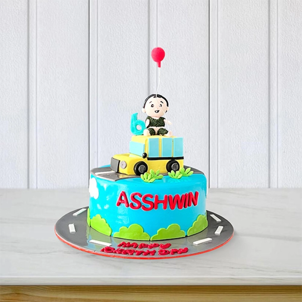 Boy & Bus Cake Boy & Bus Cake