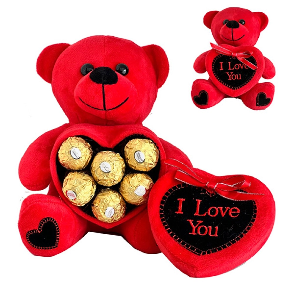 Red Teddy With Heart Red Teddy With Heart