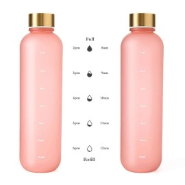 1L Time Marker Bottle - Pink