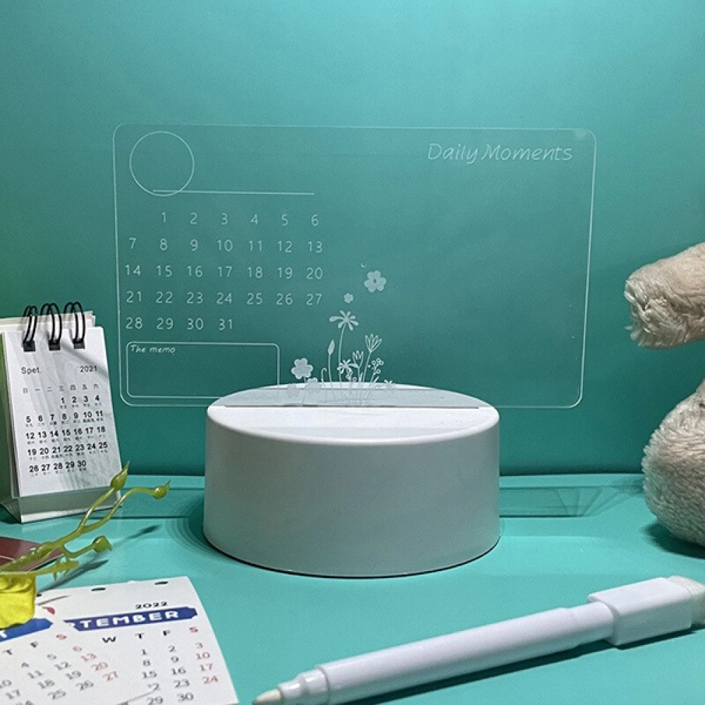 Luminous Calendar Note Board - Transparent Luminous Calendar Note Board - Transparent