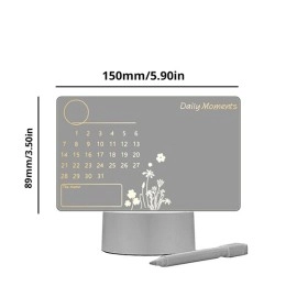 Luminous Calendar Note Board - Transparent