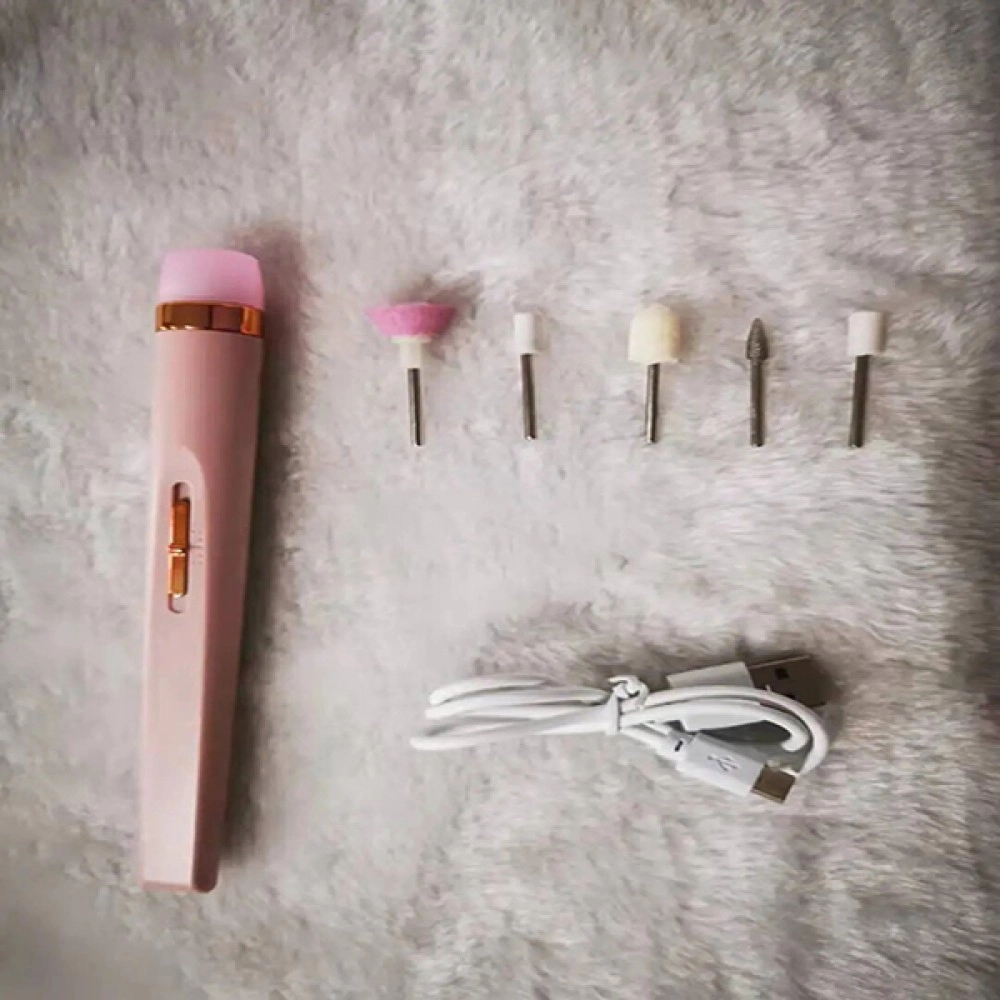 Mini Electric Nail Polisher Kit -Pink Mini Electric Nail Polisher Kit -Pink