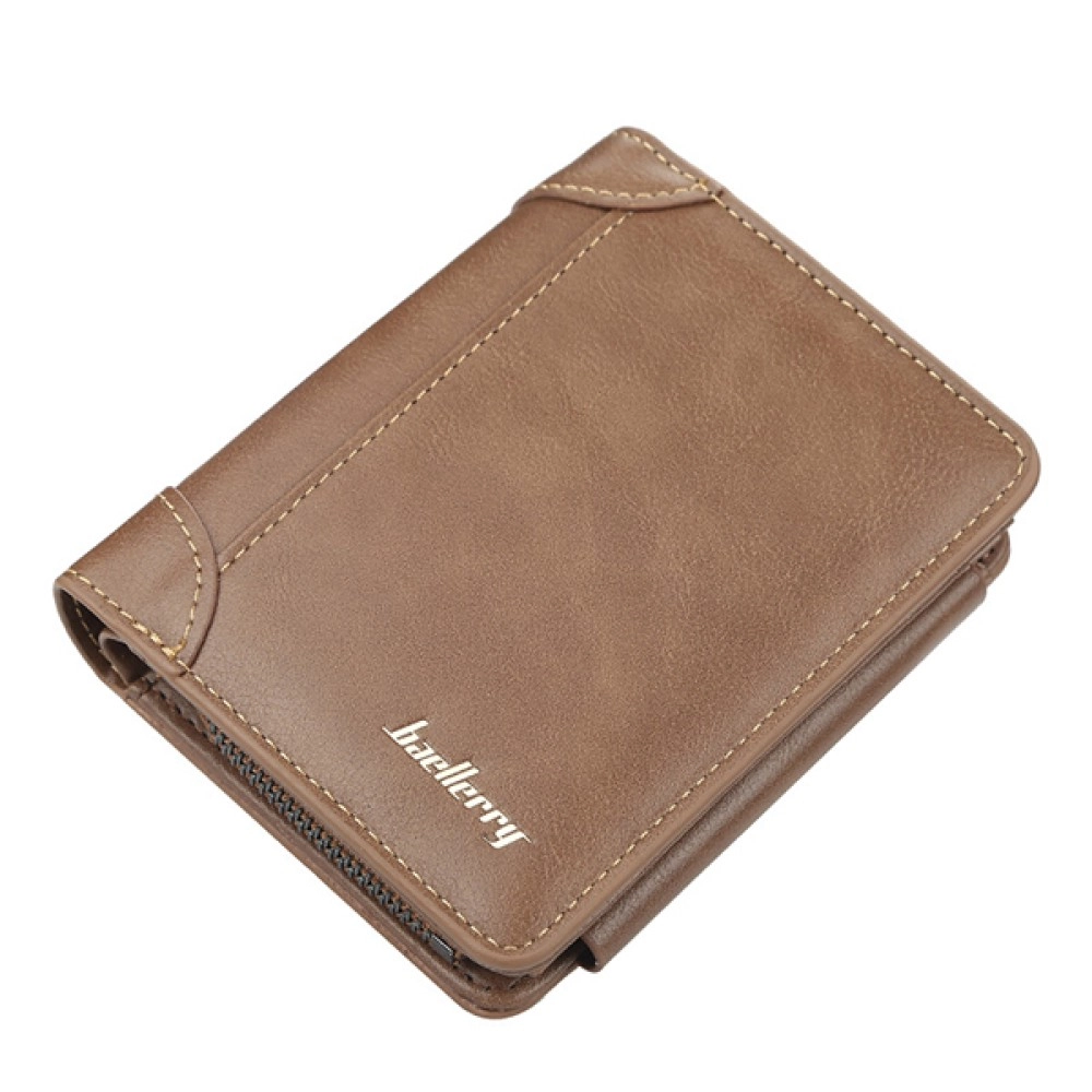 PU Leather Men's Wallet - Brown PU Leather Men's Wallet - Brown