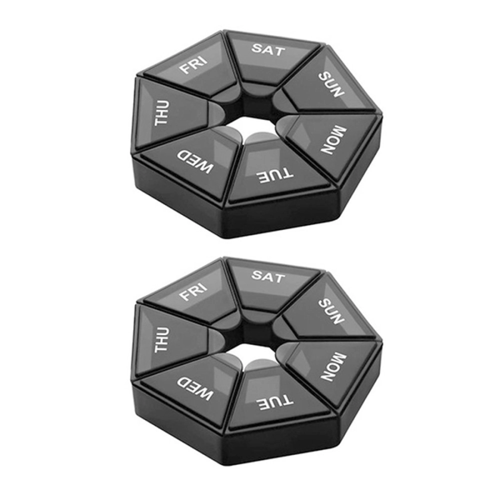Portable Pill Storage Box -Black Portable Pill Storage Box -Black