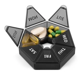 Portable Pill Storage Box -Black