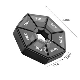 Portable Pill Storage Box -Black