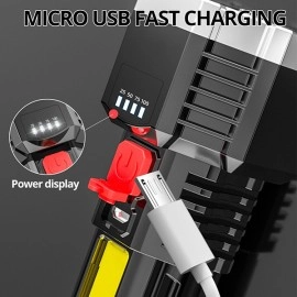 Rechargeable LED Flashlight - 5LED Camping Torch