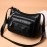 Soft Leather Ladies Shoulder Bag - Black
