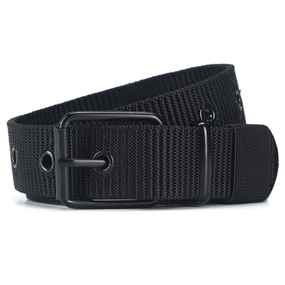 Trendy Canvas Pin Buckle Belt -Black Trendy Canvas Pin Buckle Belt -Black