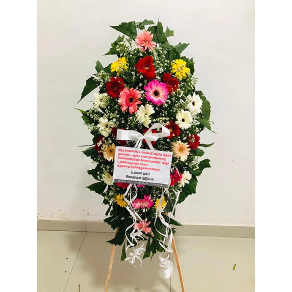 Funeral Wreath with mix flower Gerberas Funeral Wreath with mix flower Gerberas