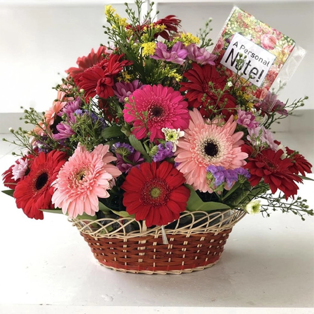 Medium Sized Mix Flower Basket Medium Sized Mix Flower Basket