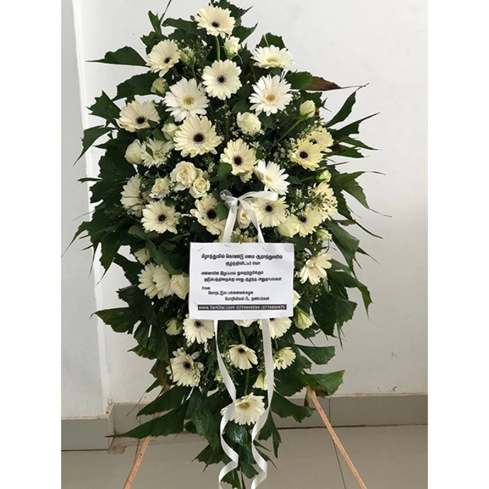 White Gerberas & Roses Mix Wreath White Gerberas & Roses Mix Wreath