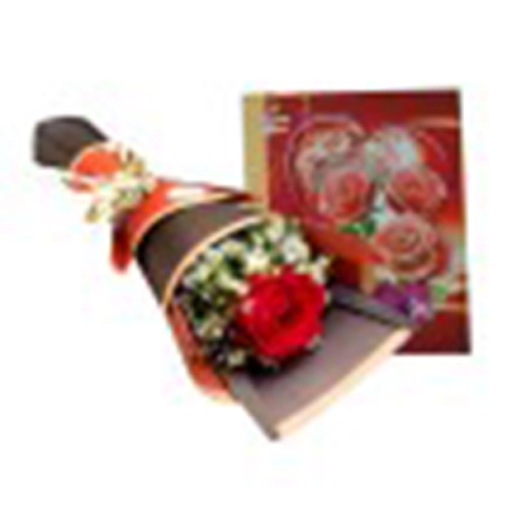 Single Rose With Card Single Rose With Card
