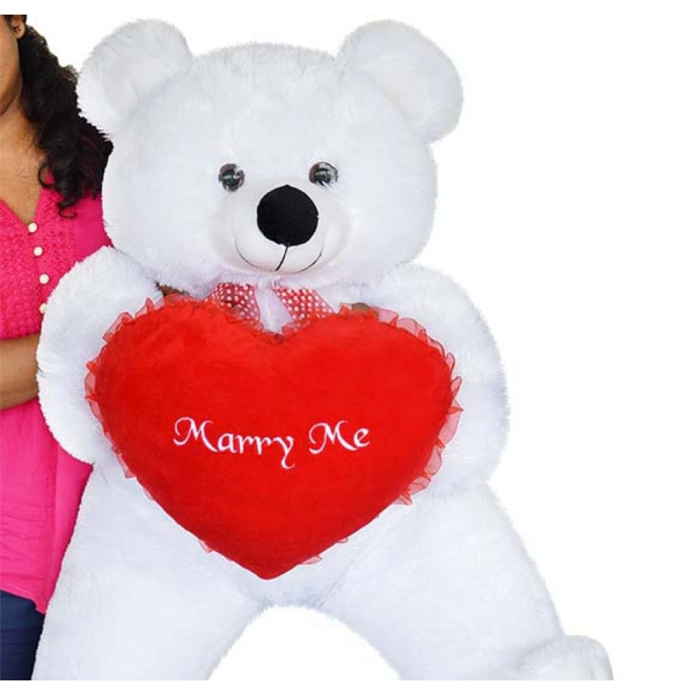 MARRY ME XXL WHITE TEDDY BEAR MARRY ME XXL WHITE TEDDY BEAR