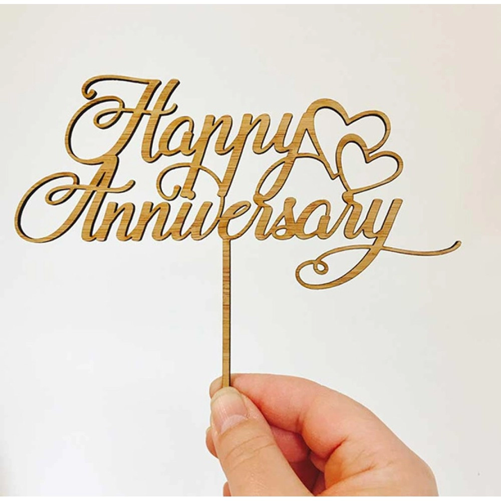 Happy Anniversary Cake Topper -01