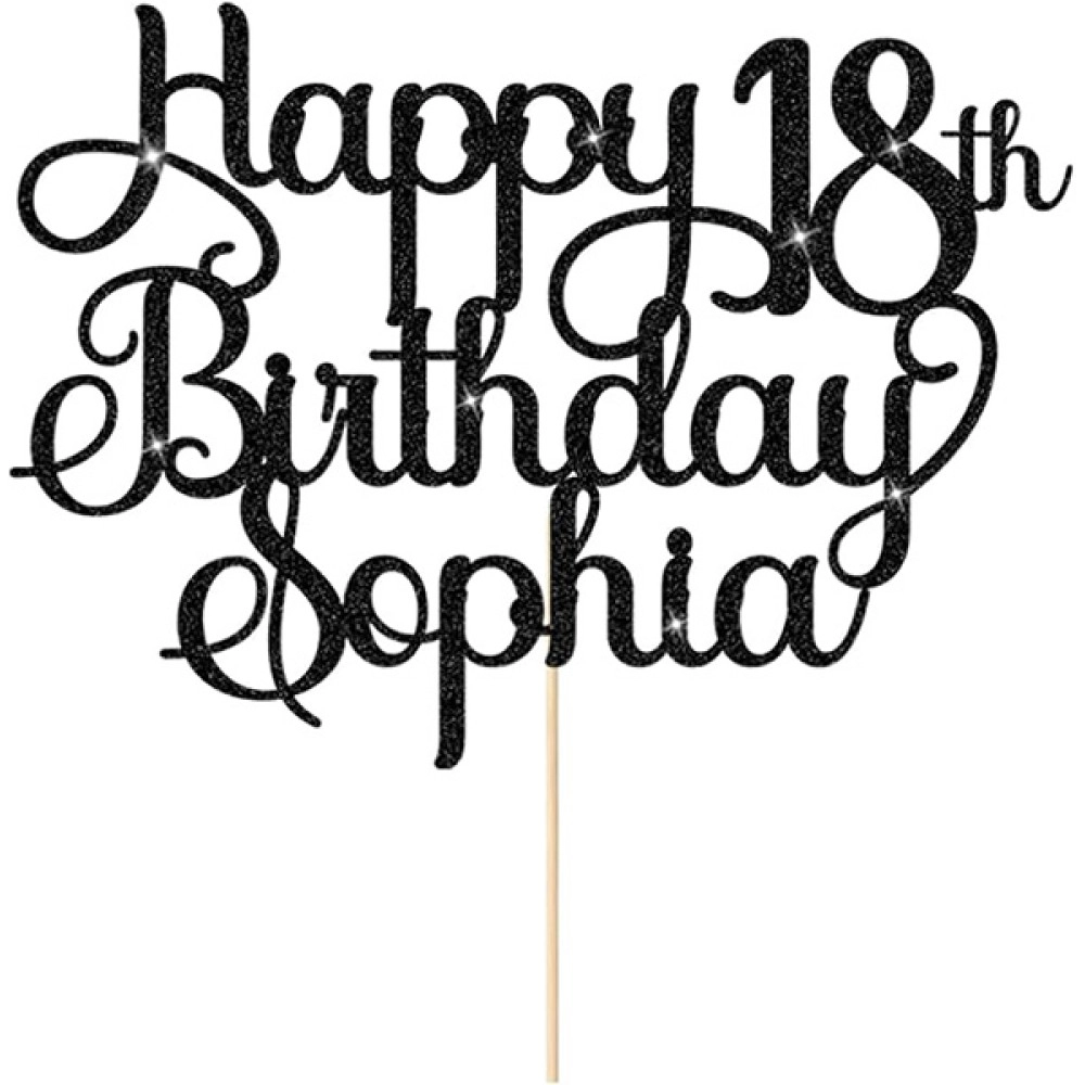 Happy Birthday Topper With Name And Number Happy Birthday Topper With Name And Number