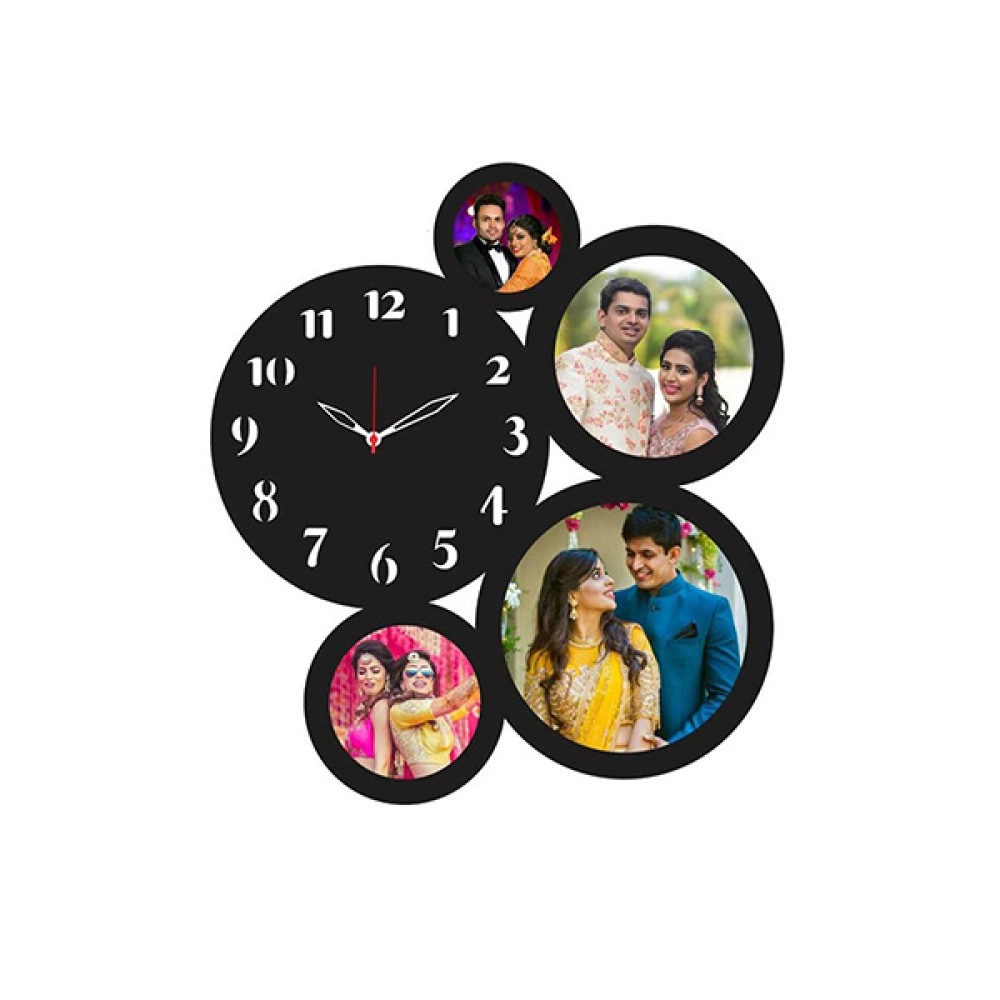 Personalized Round Shaped Wall Clock With Picture Personalized Round Shaped Wall Clock With Picture