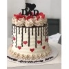 Chocolate Drip Cake With Red Heart