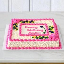 Floral Square Cake