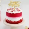 Red Layer Cake With Topper