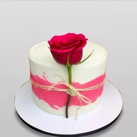 Valentine's Day Cake With Rose