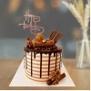 Chocolate Cake With Happy Birthday Topper