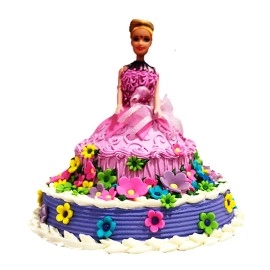 Floral Doll Cake