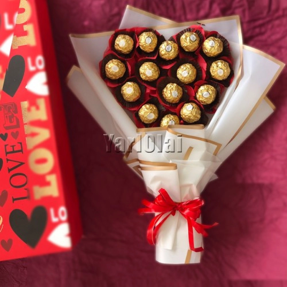Ferrero Love Heart Bouquet Ferrero Love Heart Bouquet