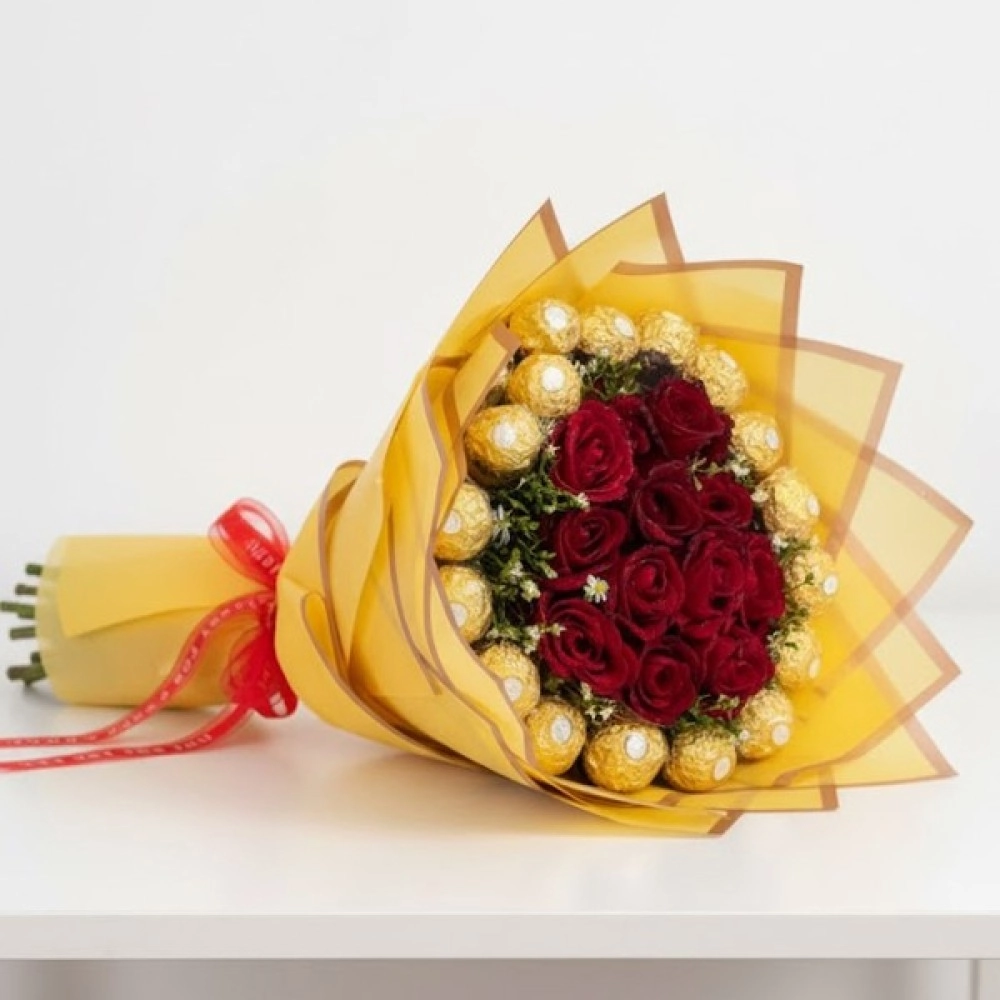 Ferrero and Rose Bouquet