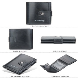 RFID Men's Card Wallet - Black