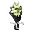 8 white Roses bouquet