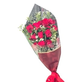 Sheaf Of 10 Red Roses