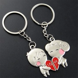 Cute Cartoon Doll Heart Keychain -A2-f-SP064