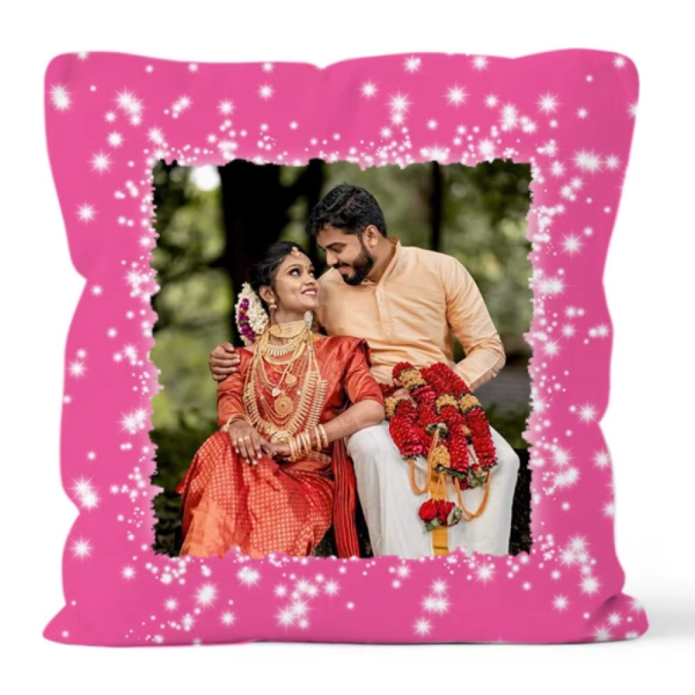 Star Designed Sublimation Pillow-Pink