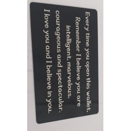 Wallet note card - This card is to remind