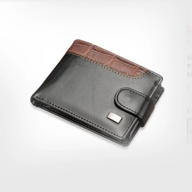 Men Wallet With Coin Pocket - Black