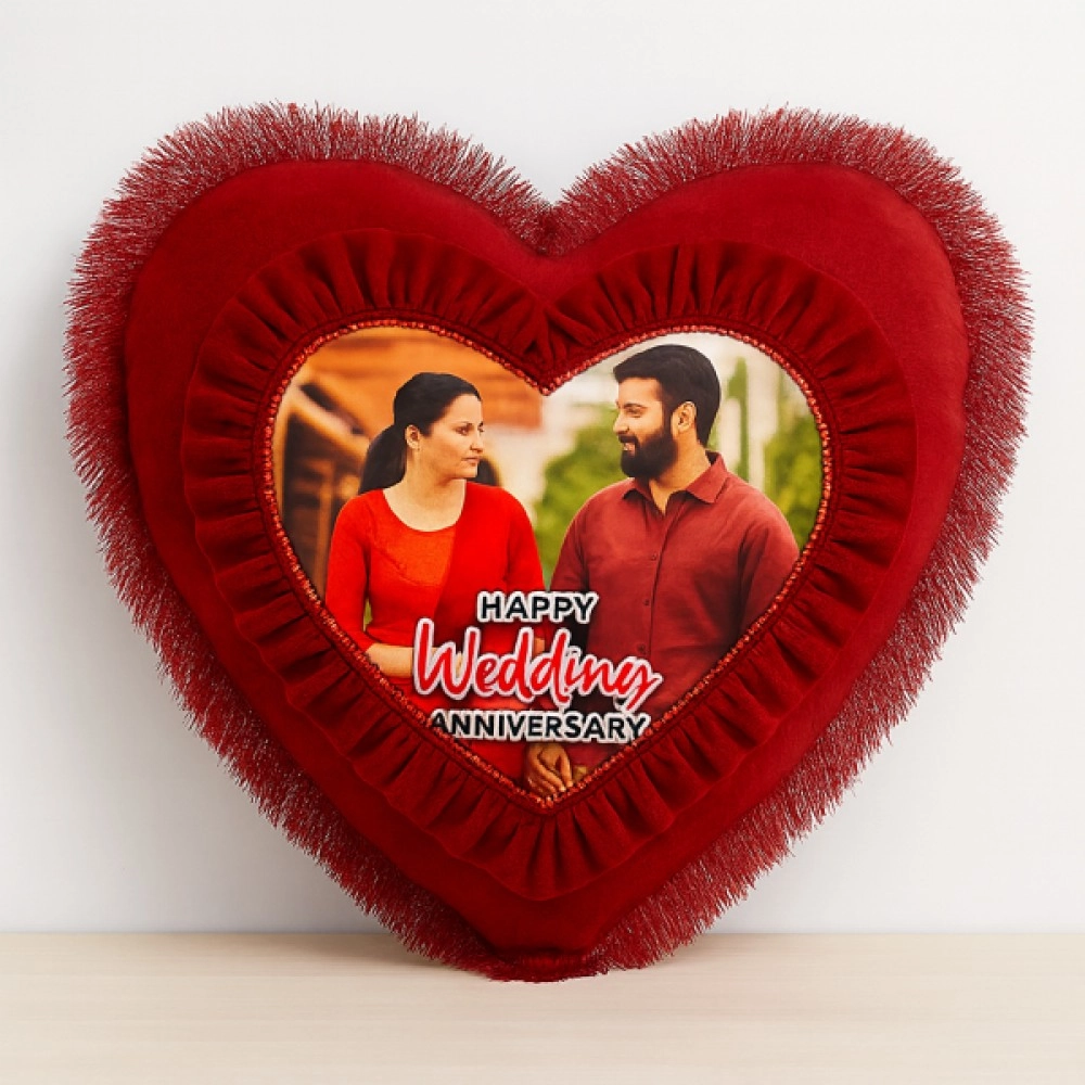 Romantic Heart Pillow -Red Romantic Heart Pillow -Red
