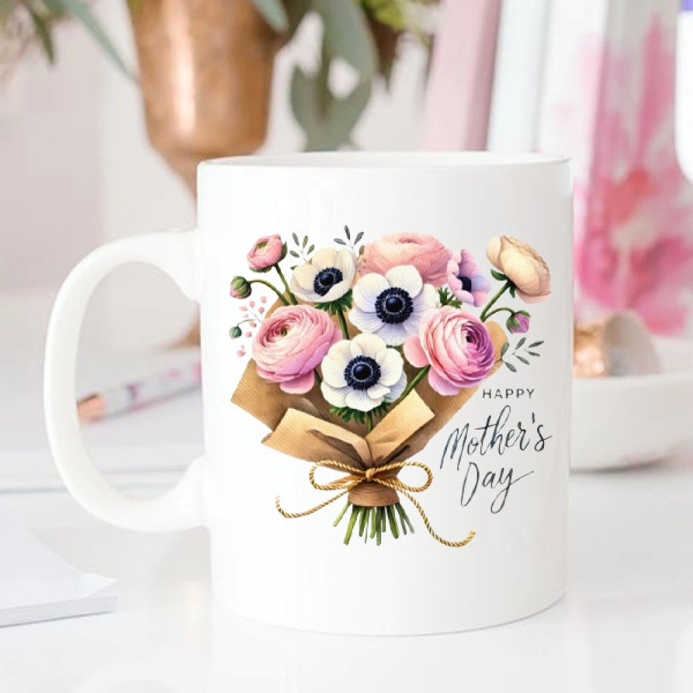 Happy Mothers Day Flower Design Mug Happy Mothers Day Flower Design Mug