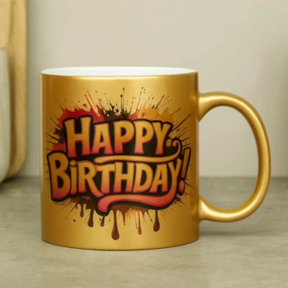Happy Birthday Mug - Gold Happy Birthday Mug - Gold