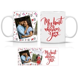 Personalize My Heart is Every Where Mug