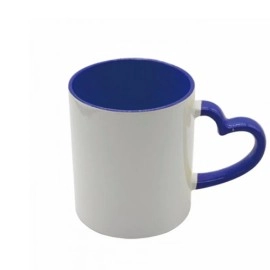 Sublimation Heart Handle  inner colour  Mug Blanks 