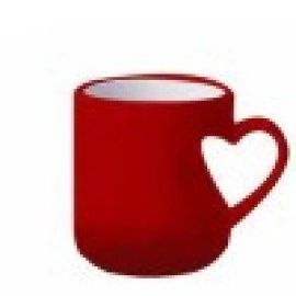 Sublimation Heart Handle Magic Mug Blanks (Red)