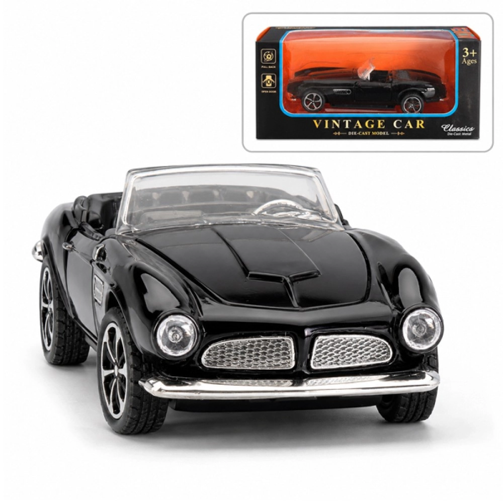 Classic  Black  Convertible Car – 1:32 Die-Cast Model
