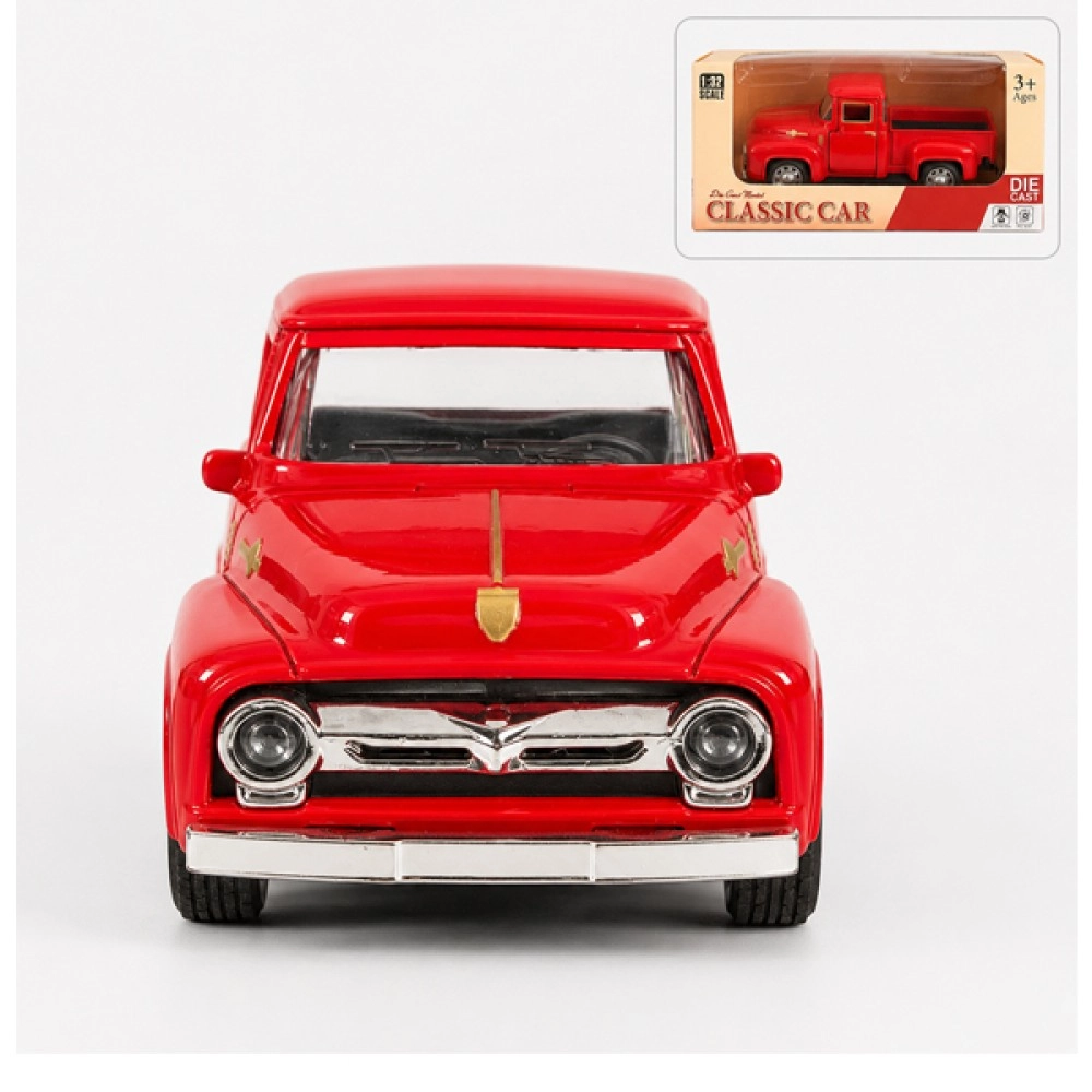 Classic Red Pickup Truck – 1:32 Die-Cast Model