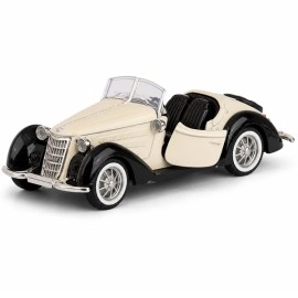 Classic Cream & Black Convertible Car – 1:32 Die-Cast Model