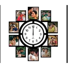 Personalized Square Shaped Wall Clock With Picture