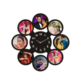 Personalized Round Shaped Wall Clock With Picture -8 photos
